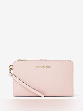Michael Kors Jet Set Large Leather Smartphone Wristlet Wallet